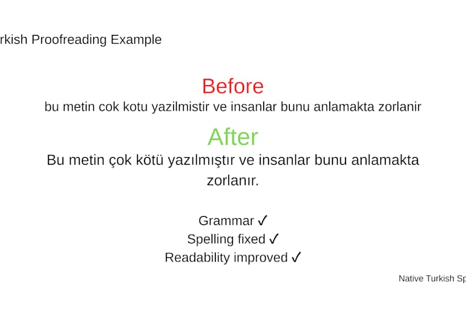 turkish proofreader grammar correction